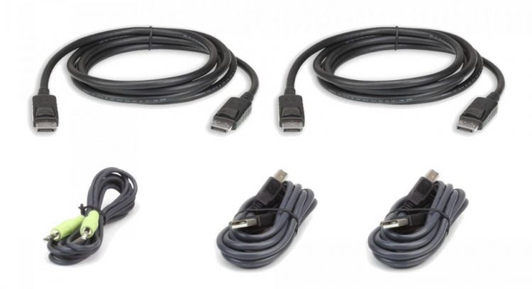 Комплект Aten 2L-7D03UDPX5 кабелей USB, DisplayPort, Dual Display для защищенного KVM-переключателя (3м)