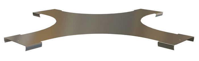 Крышка Hyperline RST-CCX-150-15-0,8-R100-SZ ответвителя X-образного горизонтального плавного 150x15 R100-0,8 мм