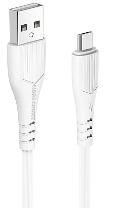 Кабель интерфейсный More Choice K22m USB 2.4A для micro USB TPE 1м White