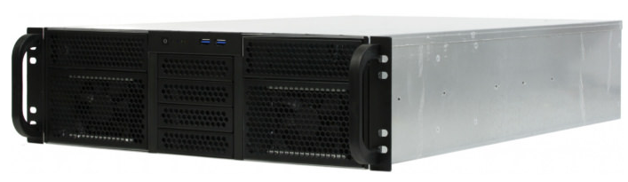 Корпус серверный 3U Procase RE306-D2H10-FC8-55 2x5.25+10HDD,черный,без блока питания(2U,2U-redundant),глубина 550мм,MB CEB 12x10.5,8slot,панель вент