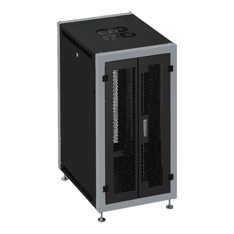 Шкаф напольный 19, 33U SYSMATRIX SL 6633.944 600x600x1600mm (ШхГхВ) передняя дверь двухстворчатая перфорированная, задняя дверь двухстворчатая перфор