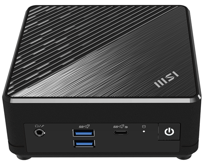 Неттоп MSI Cubi N ADL-019RU slim 9S6-B0A911-220 N100/4GB/128GB SSD/UHD graphics/2*GbitEth/USB Type-C/HDMI/DP/65W/Win11Pro/black