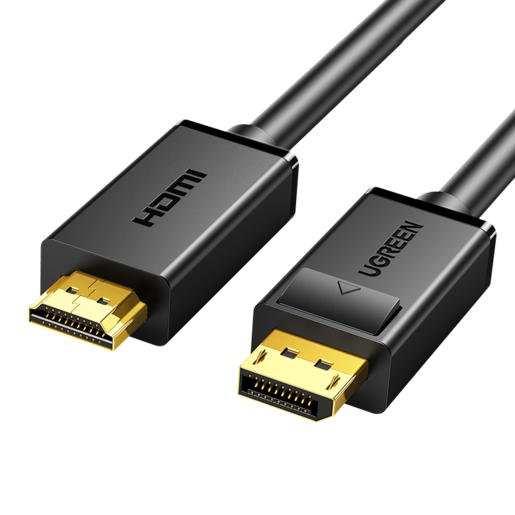 Кабель интерфейсный DisplayPort-HDMI UGREEN 10239 DP Male to HDMI Male, 1,5 м, черный