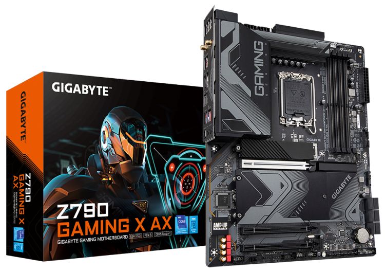 LGA1700 GIGABYTE Материнская плата ATX GIGABYTE Z790 GAMING X AX (LGA1700, Z790, 4*DDR5 (7600), 6*SATA 6G RAID, 4*M.2, 3*PCIE, 2.5Glan, WiFi, BT, HDMI, DP, USB Type-C,