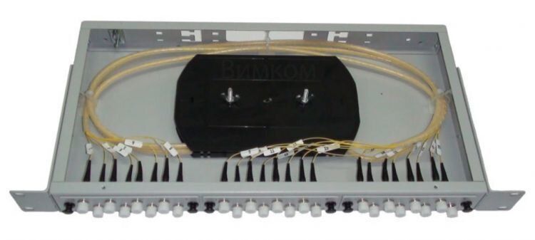 Кросс оптический стоечный Vimcom СКРУ-1U19-A8/24-LC 1U 19 8 портов (расширяется до 24) LC ММ(50/125)