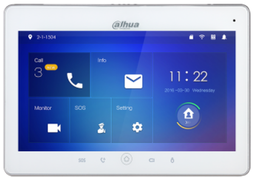 Видеодомофон Dahua DHI-VTH5241DW-S2 IP 10 дюймовый, возможность просмотра IP камер, белый