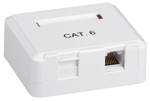 Розетка ITK CS2-1C6U-22 настенная инф. RJ-45, кат.6, 2-порта