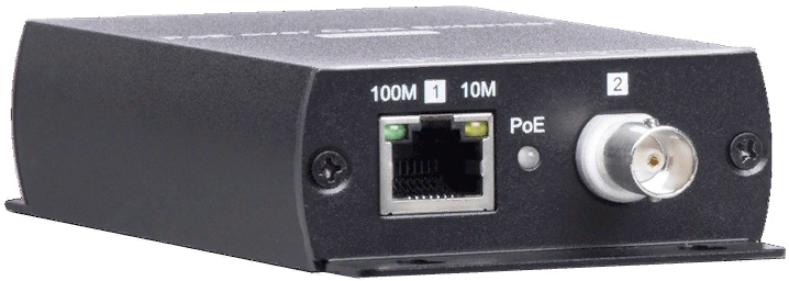 Удлинитель SC&T IP09CP по коаксиальному кабелю 10M/100M Fast Ethernet до 800м (до 38W)