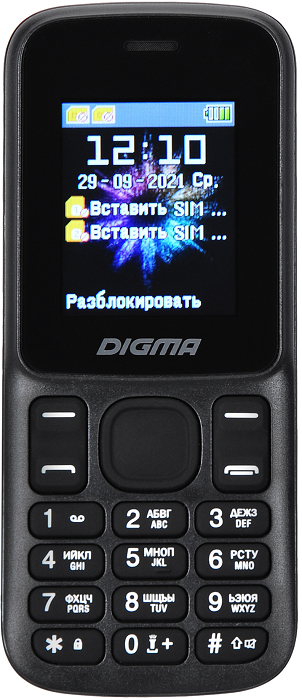 Мобильный телефон Digma A172 Linx LT1070PM 32MB 2Sim 1.77 128x160, GSM900/1800, microSD max32GB, черный (1402107)