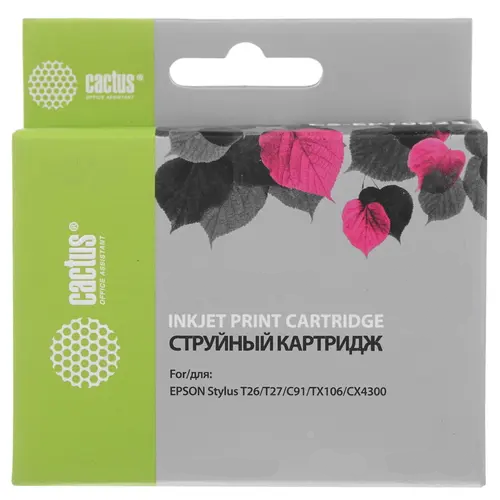 Картридж Cactus CS-EPT0921 для Epson Stylus C91/ CX4300/ T26/ T27/ TX106/ TX109/ TX117/ TX119, черный, 7.4 мл