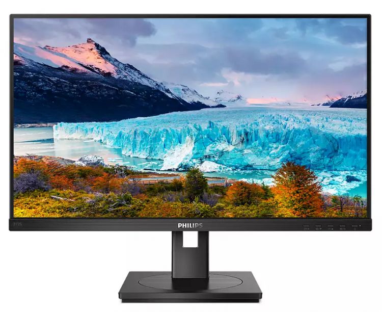 Монитор 27 Philips 275S1AE 2560x1440, 75Hz, IPS, 4 ms, 178°/178°, 300 cd/m, 50M:1, +DVI, black с поворотом экрана