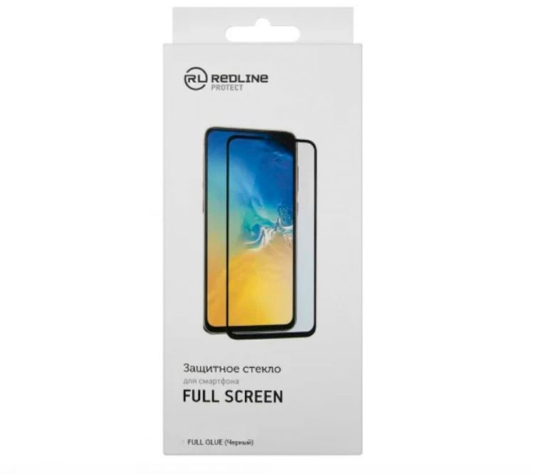 Защитное стекло Red Line УТ000026989 для Realme C20A, tempered glass FULL GLUE, чёрная рамка