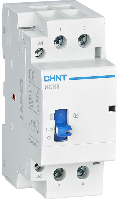 Контактор модульный CHINT 257409 NCH8-20M/20, AC, 220-240в 50/60Гц, ручное, управление (R)