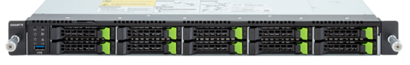 Серверная платформа 1U GIGABYTE R183-S94 (2*LGA 4677, C741, 32*DDR5, 10*2.5 Gen4 NVMe/SATA/SAS HS, 2*PCIE, 2*Glan, Mlan, 3*USB 3.2, Mini-DP, 2*1300W)