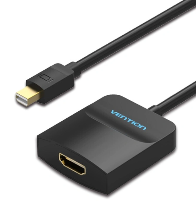 Переходник Vention HBCBB mini DisplayPort 20M > HDMI F Чёрный