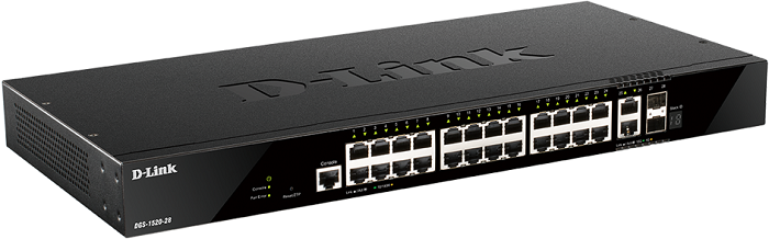 Коммутатор D-link DGS-1520-28/A1A 24x10/100/1000, 2x10Gb, 2xSFP+, Layer 3 Stackable Smart Managed