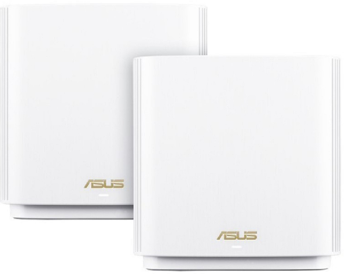 Роутер ASUS XT8 (W-2-PK) 90IG0590-MO3G80 из 2 точек доступа, 802.11b/g/n/ac/ax, до 574 + 4804Мбит/c, 2,4 + 5 гГц