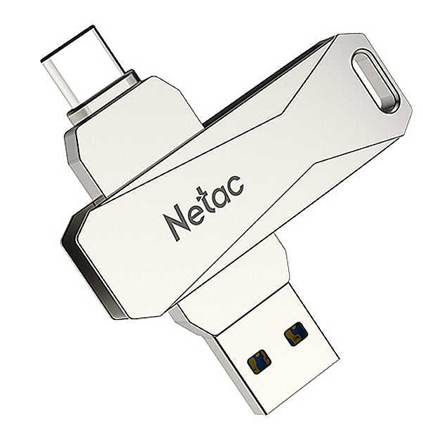 Накопитель USB 3.0 32GB Netac NT03U782C-032G-30PN U782, TypeC, металлическая