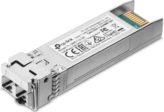 Модуль SFP+ TP-LINK TL-SM5110-SR 10G SFP+ Module,  LC connector, 50/125um or 62.5/125um Multi-mode, 850nm wavelength, distance up to 300m.