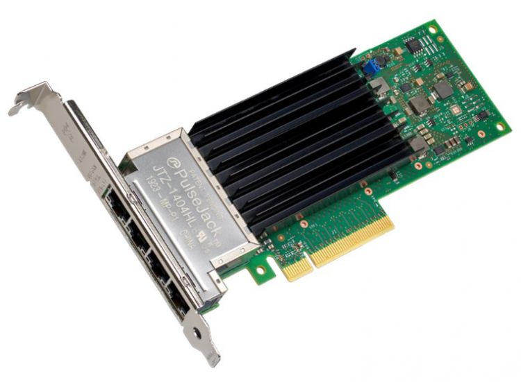 Сетевой адаптер Intel X710-T4L 1010GbE, RJ-45, 4-port, PCI Express x8, PCIe, low profile