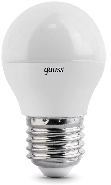 Лампа светодиодная Gauss 105102107 LED Шар E27 6.5W 520lm 3000K