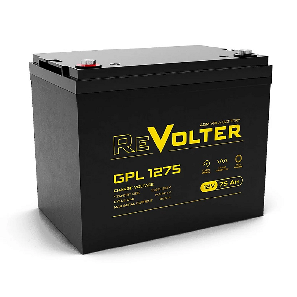 Батарея ReVolter GPL 1275 12 V, 75Ah