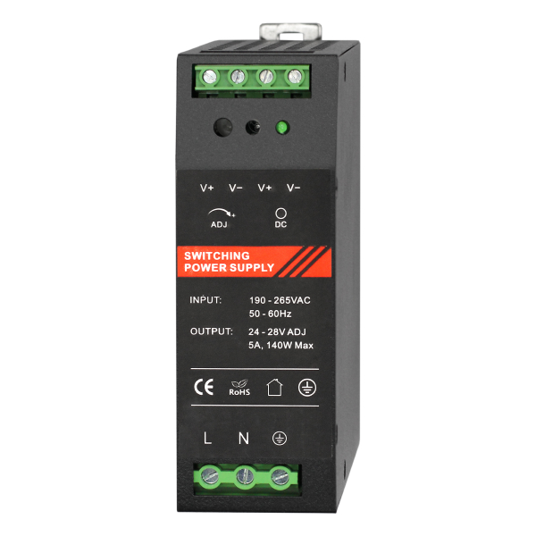 Блок питания Smartec ST-PS205DDX-BK 24 VDC/ 5 A, крепление на DIN-рейку, черный