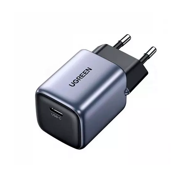 Зарядное устройство сетевое UGREEN CD319 90666 Nexode Mini 30W USB-C PD GaN Fast Charger EU. Цвет: серый