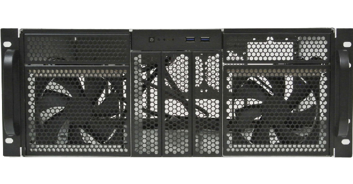 Корпус серверный 4U Procase RE411-D5H10-E-55 5x5.25 ext+10*3,5 int D,черный,без блока питания,глубина 550мм,MB EATX 12x13