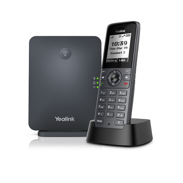 IP-телефония Телефон DECT Yealink W71P база W70B+трубка W71H до 10 SIP-аккаунтов, до 10 трубок на базу, до 20 вызовов