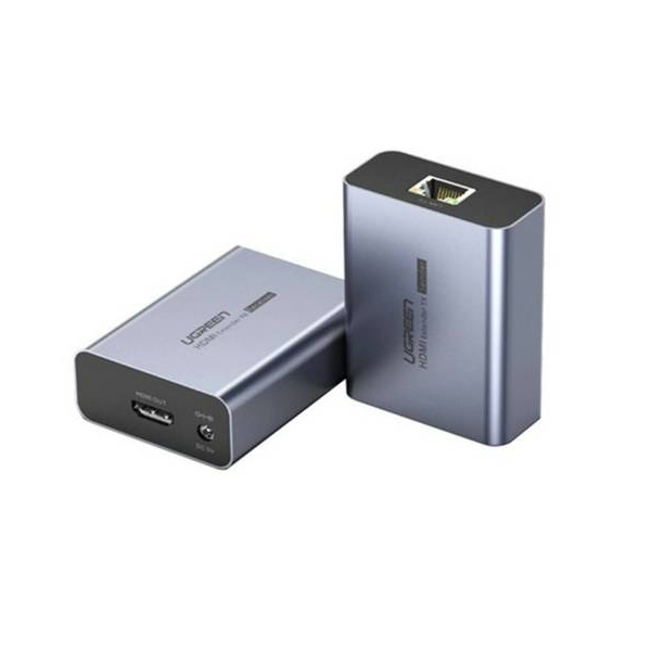 Удлинитель HDMI UGREEN CM455 20519EU Over Ethernet Extender 1080P 70м EU. Цвет: серый космос