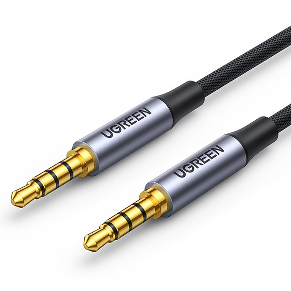 Кабель UGREEN AV183 20785_ 3.5mm Male to Male 4-Pole Microphone Audio Cable. Длина: 3м. Цвет: черный