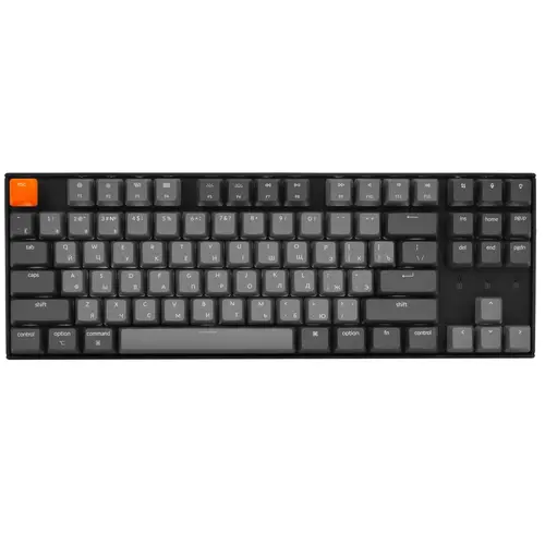 Клавиатура беспроводная Keychron K8 TKL, алюминиевый корпус, White LED подсветка, Gateron Brown Switch