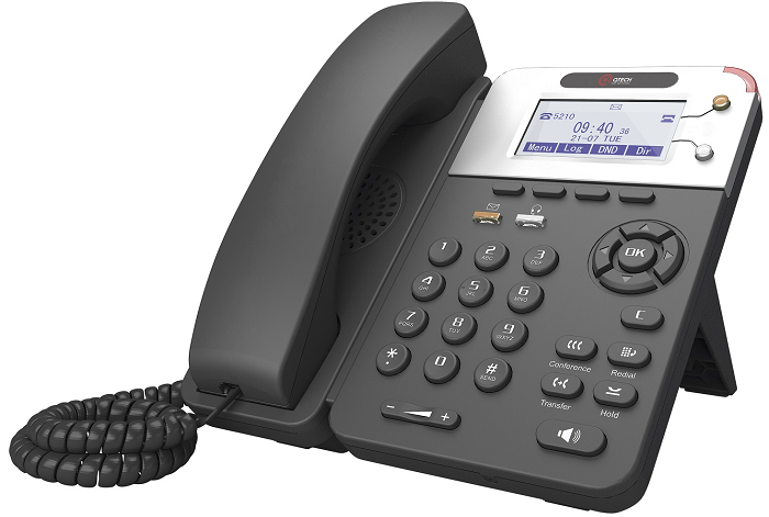 VoIP-телефон QTECH QVP-200 2 линии SIP, 33 кл, ЖК дисплей с подсветкой “132*64”, 2*Ethernet RJ-45 LAN/PC БП в комплекте