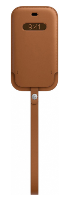 Чехлы для IPhone Чехол Apple Leather Sleeve with MagSafe MHMP3ZE/A для iPhone 12 mini, saddle brown