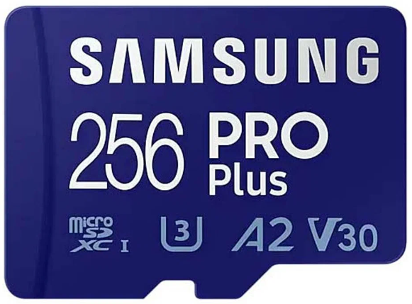   Xcom-Shop Карта памяти SDXC 256GB Samsung MB-SD256S/EU PRO Plus Class 10, A2, V30, UHS-I (U3), W 130 МБ/с, R 180 МБ/с