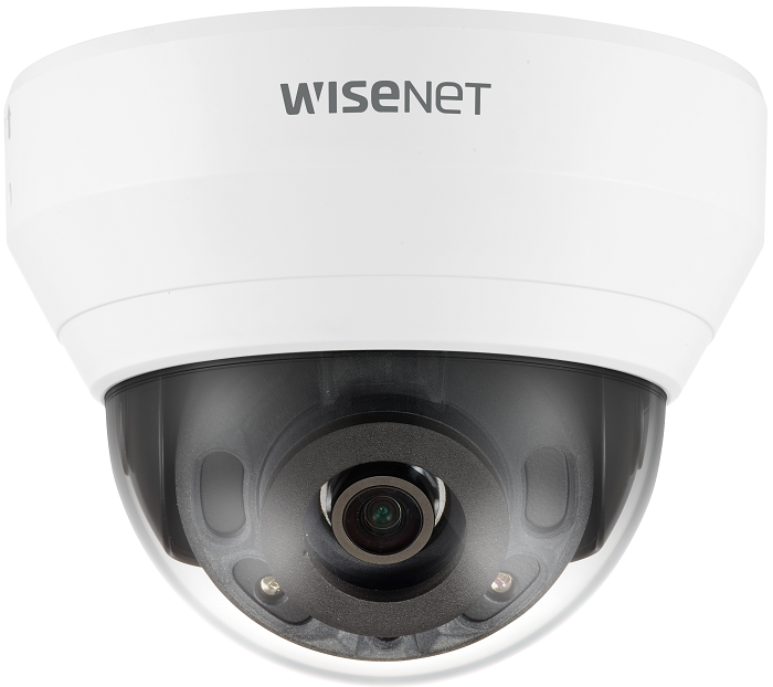 Видеокамера IP Wisenet QND-6022R 2МП внутренняя купольная с функцией день-ночь (эл.мех. ИК фильтр) и ИК подсветкой до 20 м.; встроенный фиксированный