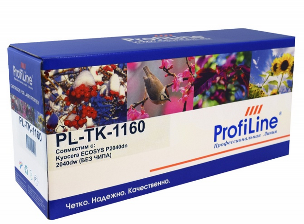 Тонер ProfiLine PL-TK-1160+chip -кит PL-TK-1160 для принтеров Kyocera Ecosys P2040dn/2040dw 7200 копий (с чипом) ProfiLine
