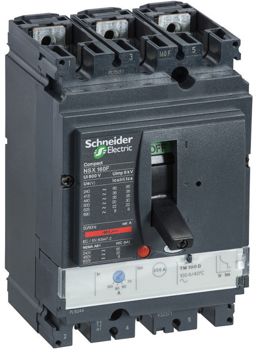 Автоматический выключатель Schneider Electric LV430840 TM160D 3P 3T