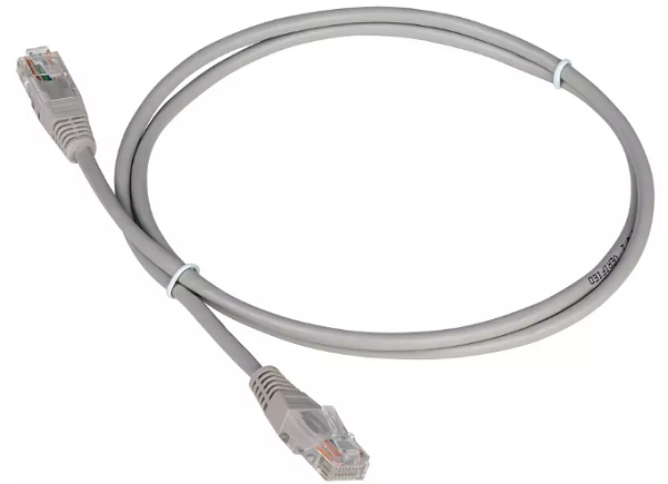 Кабель патч-корд U/UTP 5e кат. 2м. TWT TWT2-45-45-2.0-GY RJ45 - RJ45, 2 пары, серый