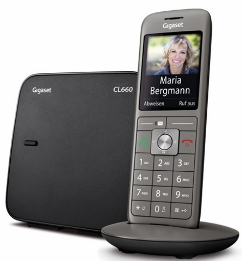 Телефон DECT Gigaset CL660A SYS RUS S30852-H2824-S321 черный автооветчик АОН