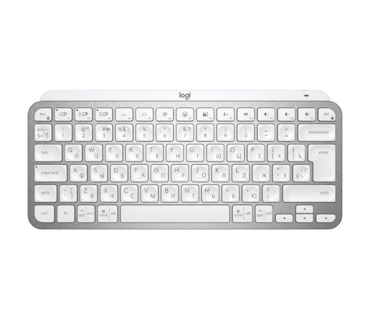   Xcom-Shop Клавиатура Wireless Logitech MX Keys Mini 920-010502 с подсветкой, pale grey