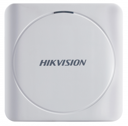 Считыватель HIKVISION DS-K1801M Частота считывания 13.56МГц; дальность считывания: 30-50 мм; поддержка протокола Wiegand (W26/W34); DC12В; ≤1.6Вт; -40