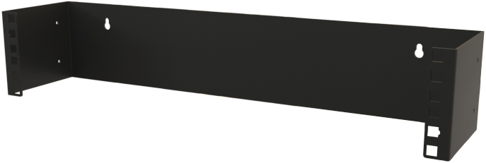 Прочие аксессуары  Xcom-Shop Кронштейн настенный для 19 2U Hyperline BW19-2U-110F-RAL9005 глубина 110 мм, фиксированный, цвет черный (RAL 9005)