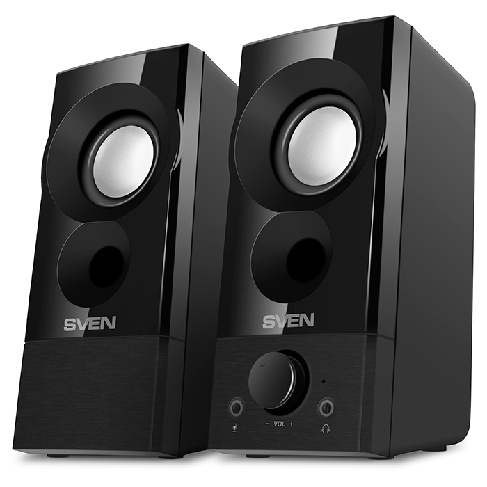 Компьютерная акустика 2.0 Sven 357 SV-018191 чёрный, USB, 2x3 Вт(RMS)