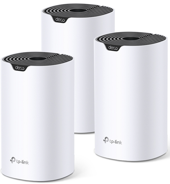 Точка доступа TP-LINK Deco S4(3-pack) AC1200, 867 Мбит/с на 5 ГГц + 300 Мбит/с на 2,4 ГГц, 2 гигабитных порта, 2 внутренние антенны, MU-MIMO, Beamform