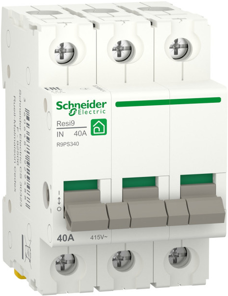 Выключатель нагрузки Schneider Electric RESI9 R9PS340 (мод. рубильник) 40А 3P