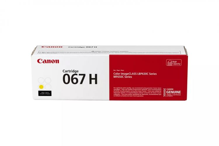 Тонер-картридж Canon 067H Y 5103C002 для i-SENSYS LBP631/633 и MF651/655/657 желтый , 2350 стр.