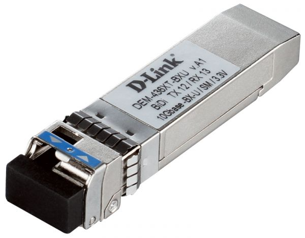 Модуль SFP+ D-link 436XT-BXU/40KM/A1A WDM SFP+ Transceiver with 1 10GBase-LR port.Up to 40km, single-mode Fiber, Simplex LC connector, Transmitting an