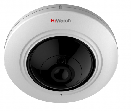 Видеокамеры купольные Видеокамера IP HiWatch DS-I351 3Мп панорамная с EXIR-подсветкой до 8 м, 1/2.8'' CMOS, 1.16мм; 180°